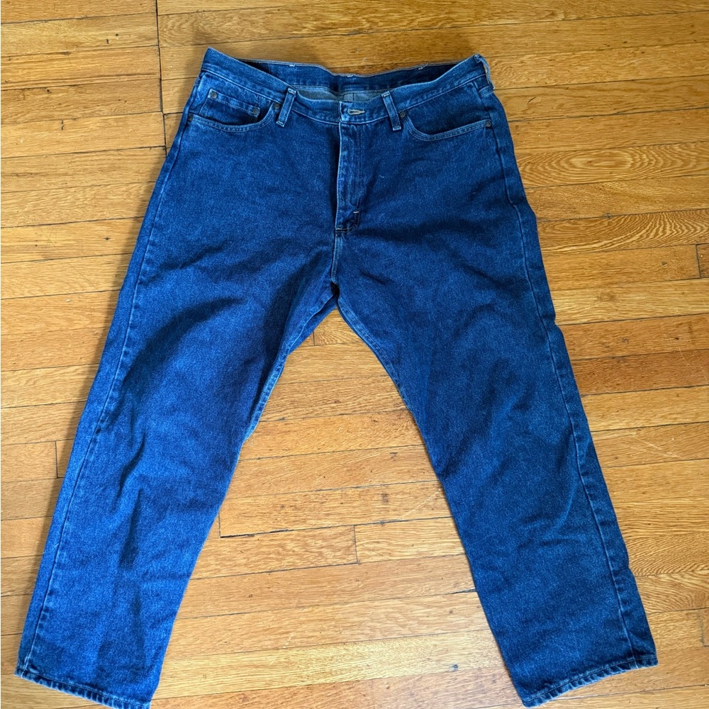 Wrangler Men's Deep Blue Relaxed Jeans